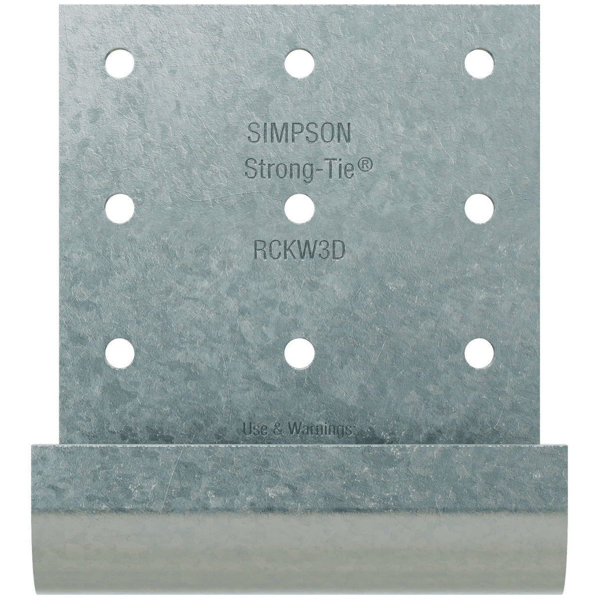 Simpson RCKW3D-R10 3-in Two-Anchor Kneewall Connector Clip 7 Ga G90 Galvanized 10-Pack