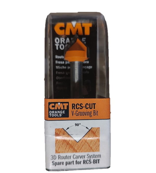 CMT RCS-CUT 3D Router Spare Carbide Bit D=23/32" A=90° S=5/16" RH