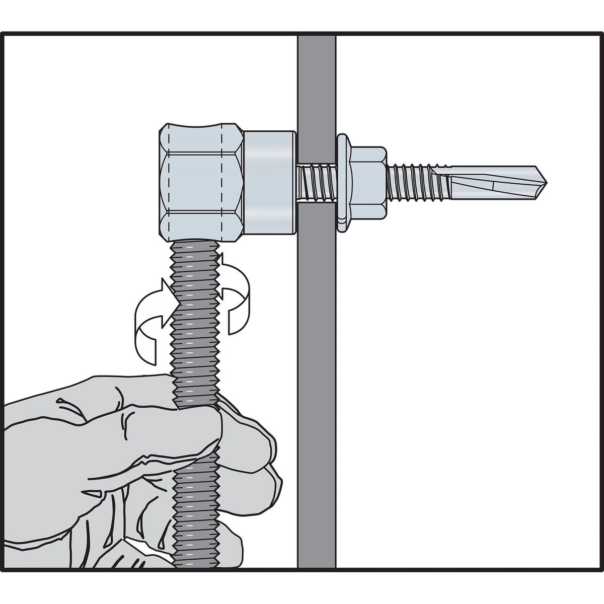 Simpson 3/8" Horizontal Steel Rod Hanger