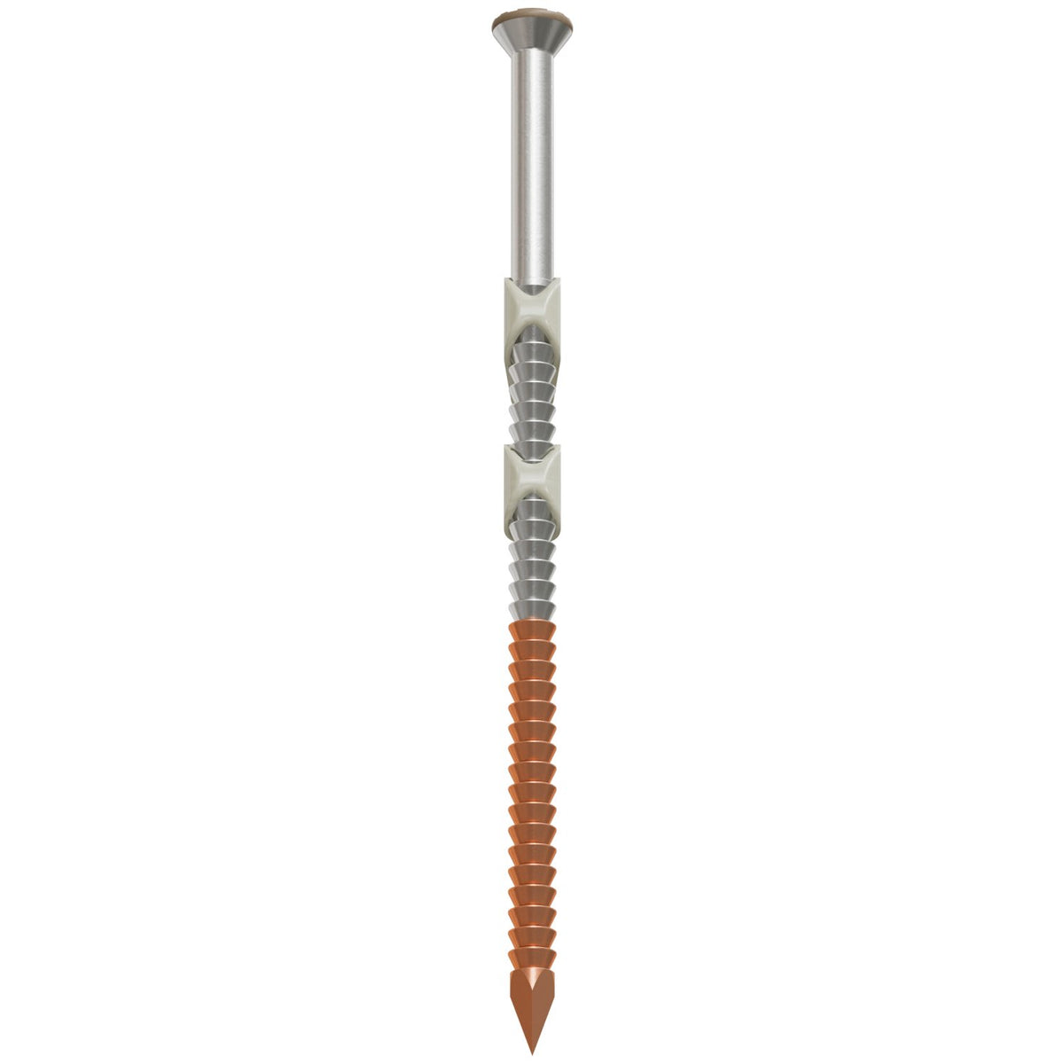 Simpson 20-22 deg. Plastic Strip Ring-Shank Casing Head Nail 3-1/4 in. Tan 304 SS 1000-Pk