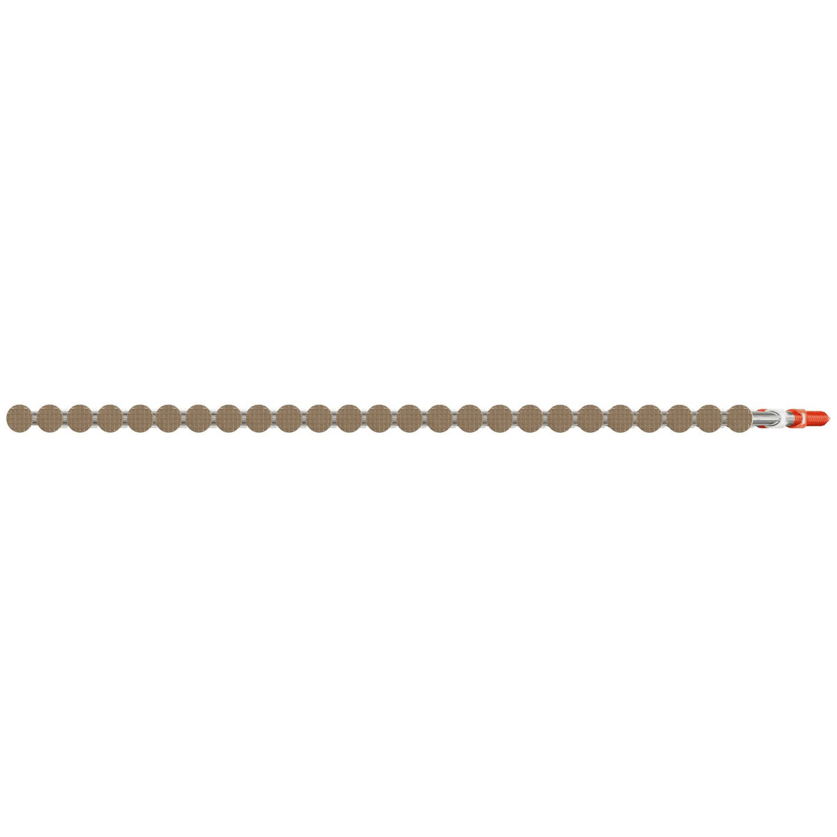 Simpson 8d x 2-3/8 in. 11 ga. Tan Ring-Shank Casing Head Nail 20-22 deg. Plastic Strip 304 SS 1000-Pk