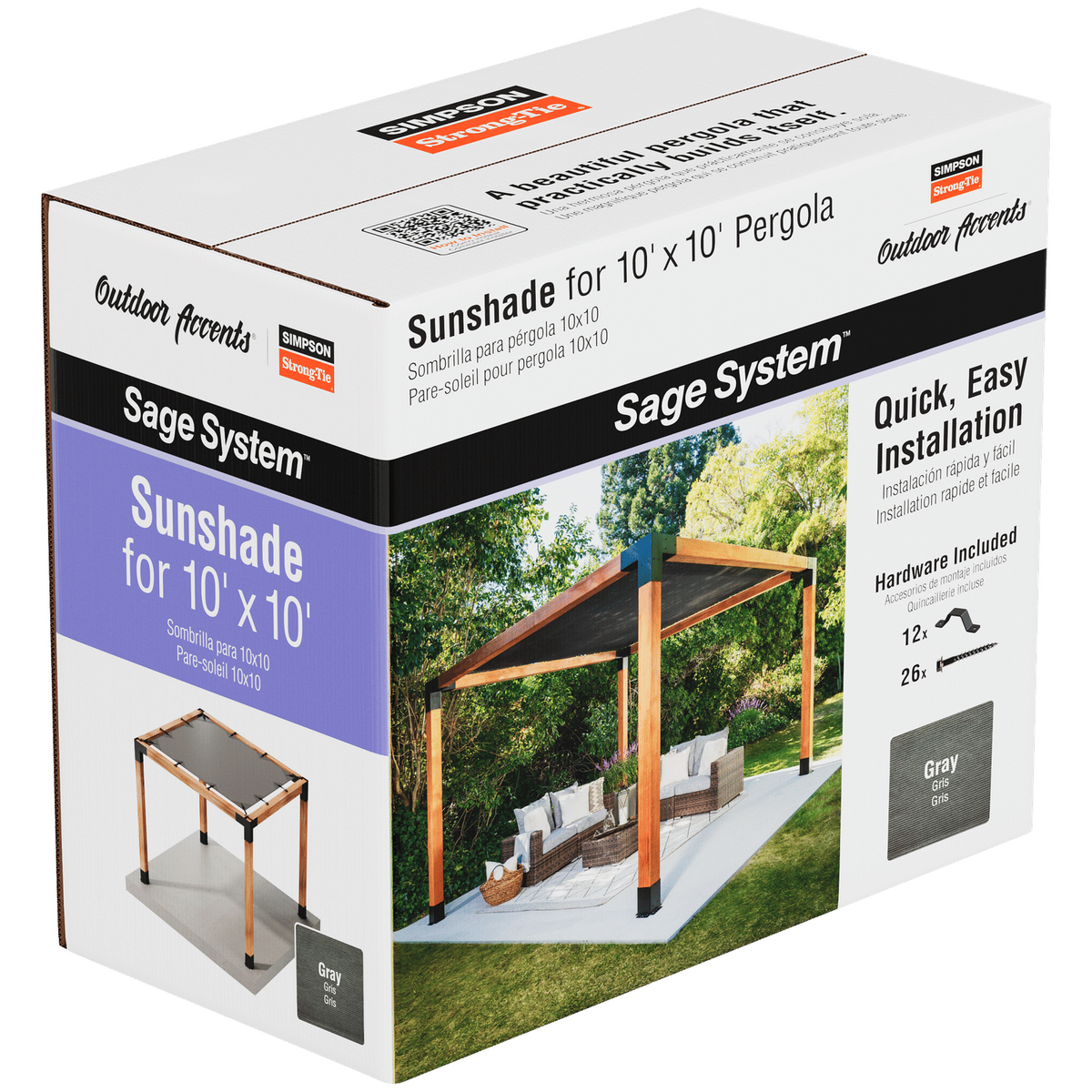 SAGE-SHADE10X10G package/box