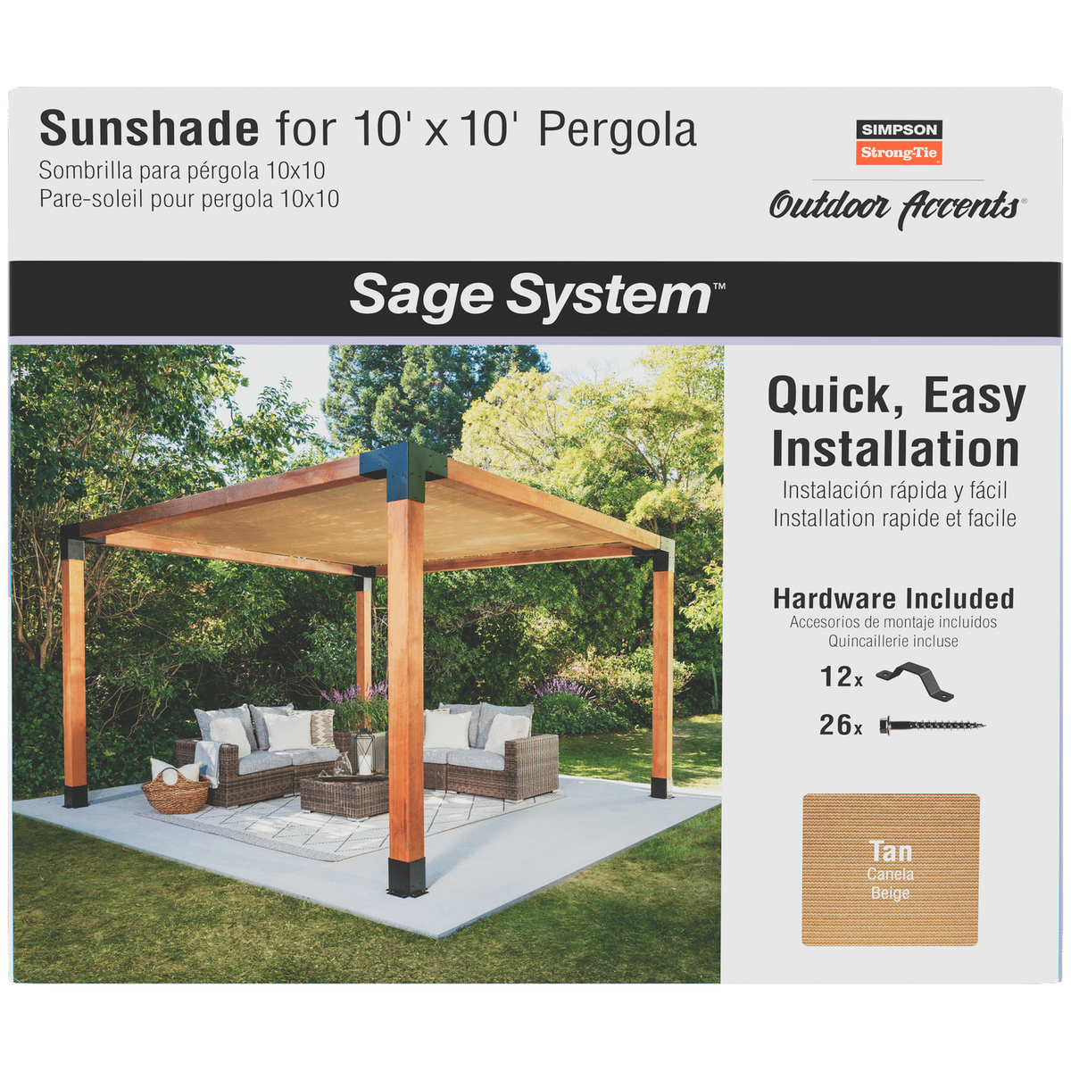SAGE-SHADE10X10T what's included