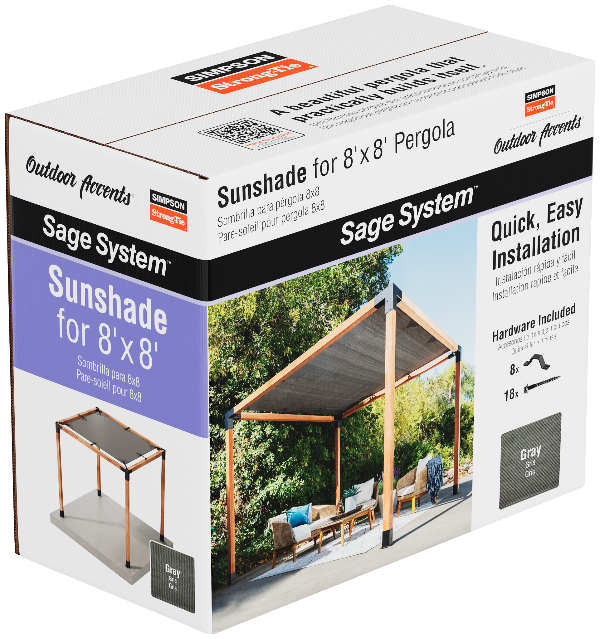 SAGE-SHADE8X8G package/box