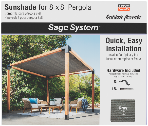 SAGE-SHADE8X8G what's included