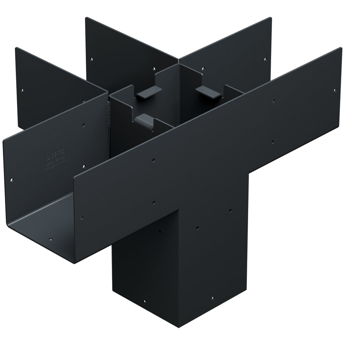 Simpson Sage Middle-T Connector 6x6 w/screws, Black Outdoor Accents