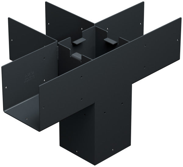 Simpson Sage Middle-T Connector 6x6 w/screws, Black Outdoor Accents