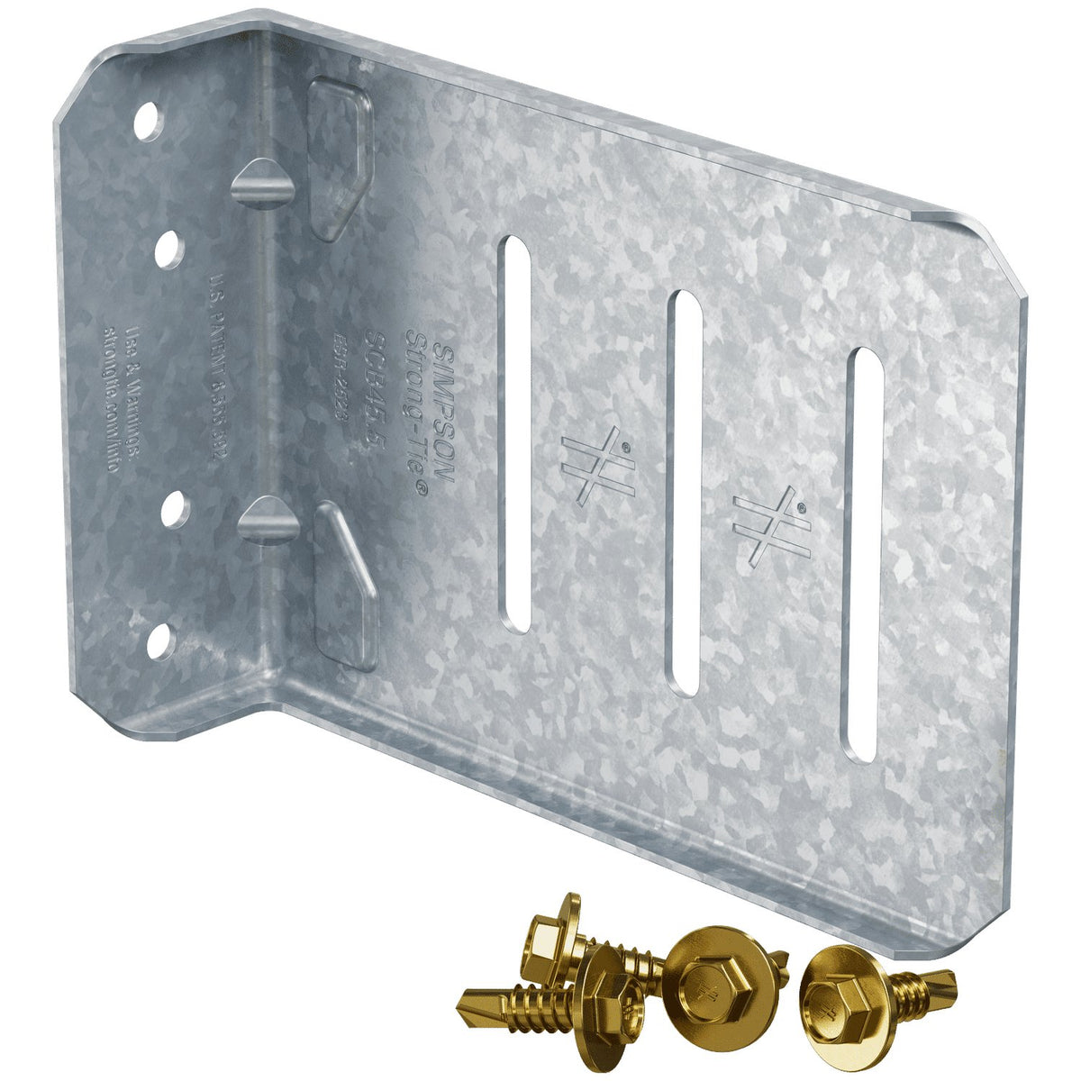 Simpson SCB45.5-KT Bypass Framing Slide Clip Connector 5-1/2 in. 16 Ga w/Shouldered Screws 25-Pk