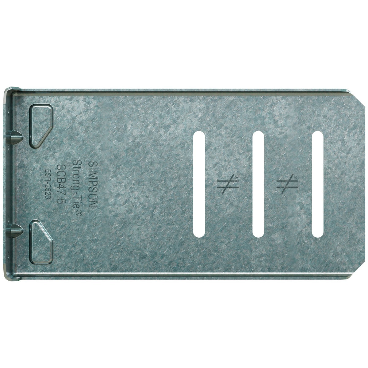 Simpson SCB47.5-KT Bypass Framing Slide Clip Connector 7-1/2 in 16 Ga Galv w/Shouldered Screws 25-Pk
