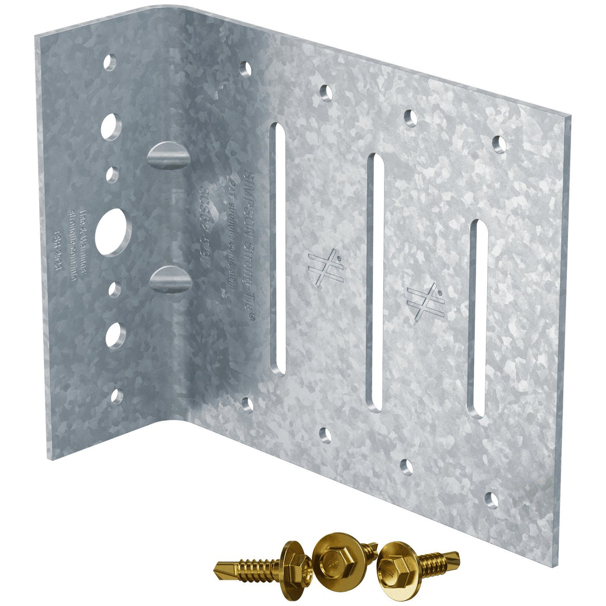 Simpson SCS62-5/97-KT25 2x6 12-Ga Seismic Bypass Framing Slide Clip w/Screws 25-Pack