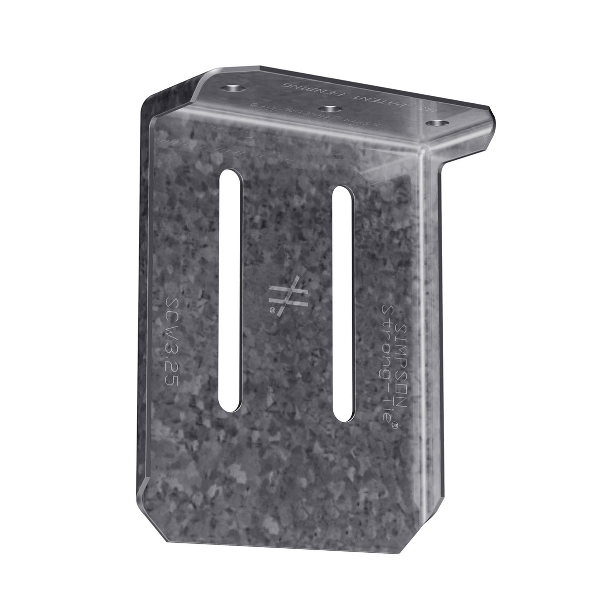 Simpson SCW3.25-KT Head-of-Wall Slide-Clip Connector 3-1/4" G90 Galv w/Shouldered Screws 25-Pk