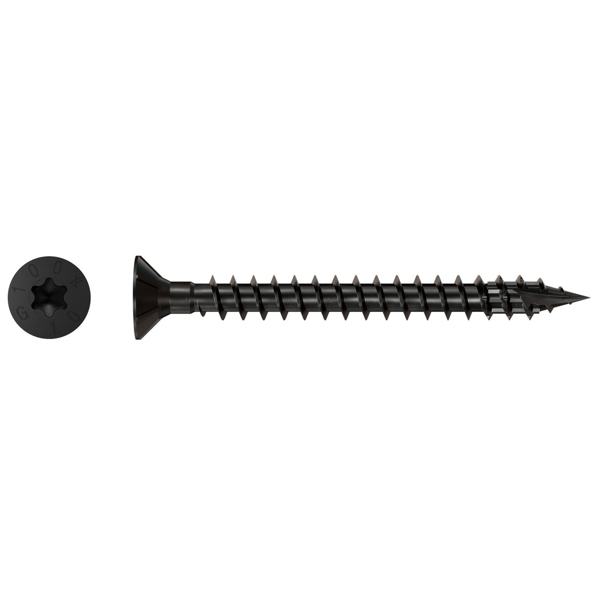 Simpson Strong-Drive SDCF TIMBER-CF Screw - 0.390 in. x 4 in. T50 (Black E-Coat)