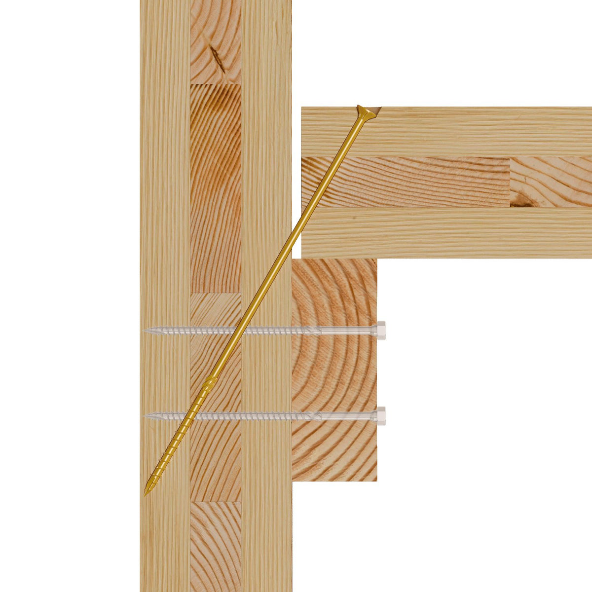 Simpson 0.390 x 7 7/8" Strong-Drive SDCP TIMBER-CP Screw T40, Yellow Zinc