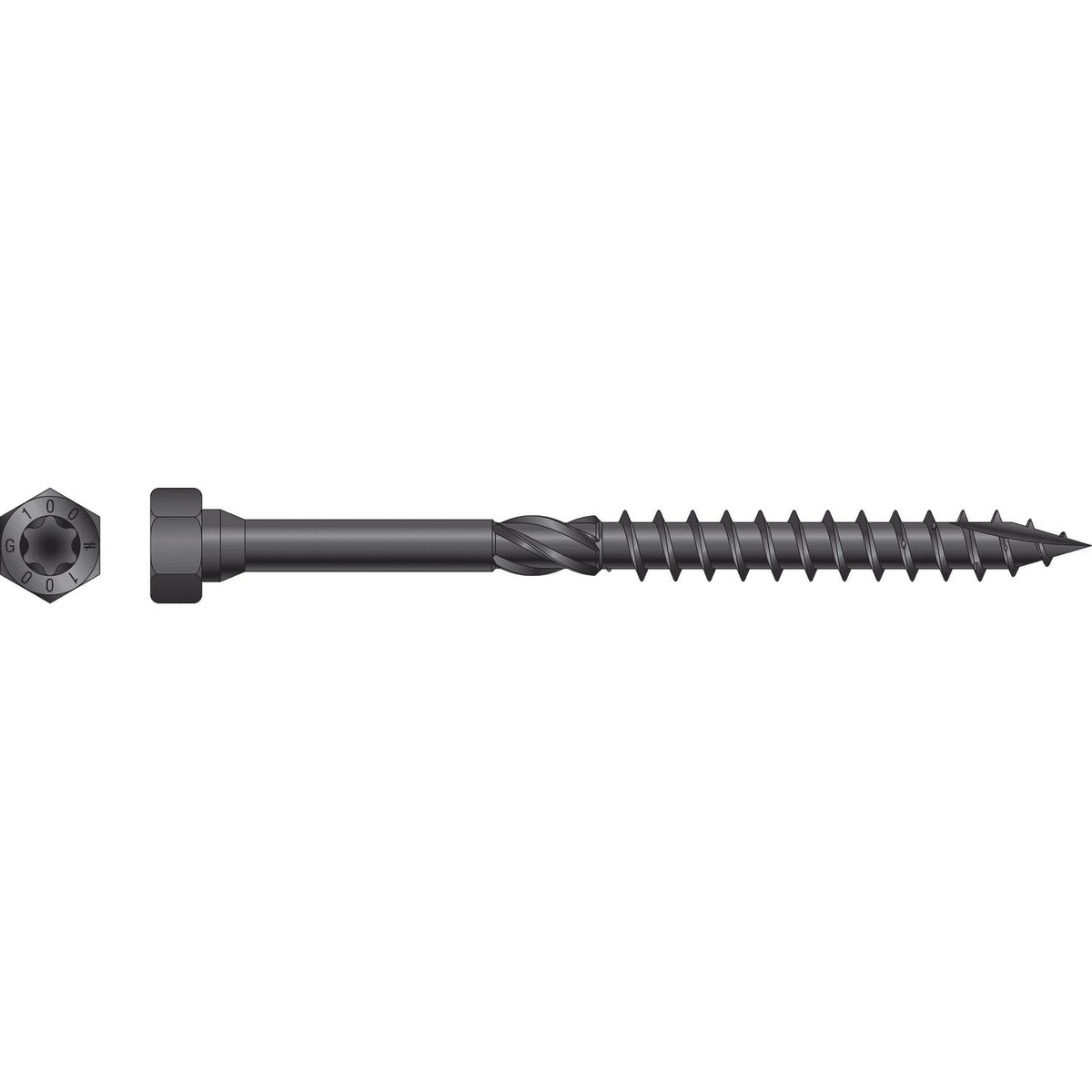 Simpson Strong-Drive SDHR COMBO-HEAD Screw - 10 mm x 100 mm, Black E-Coat