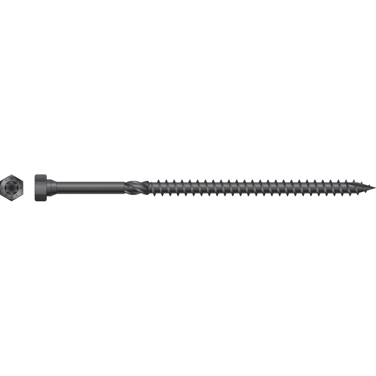Simpson Strong-Drive SDHR COMBO-HEAD Screw - 10 mm x 160 mm, Black E-Coat