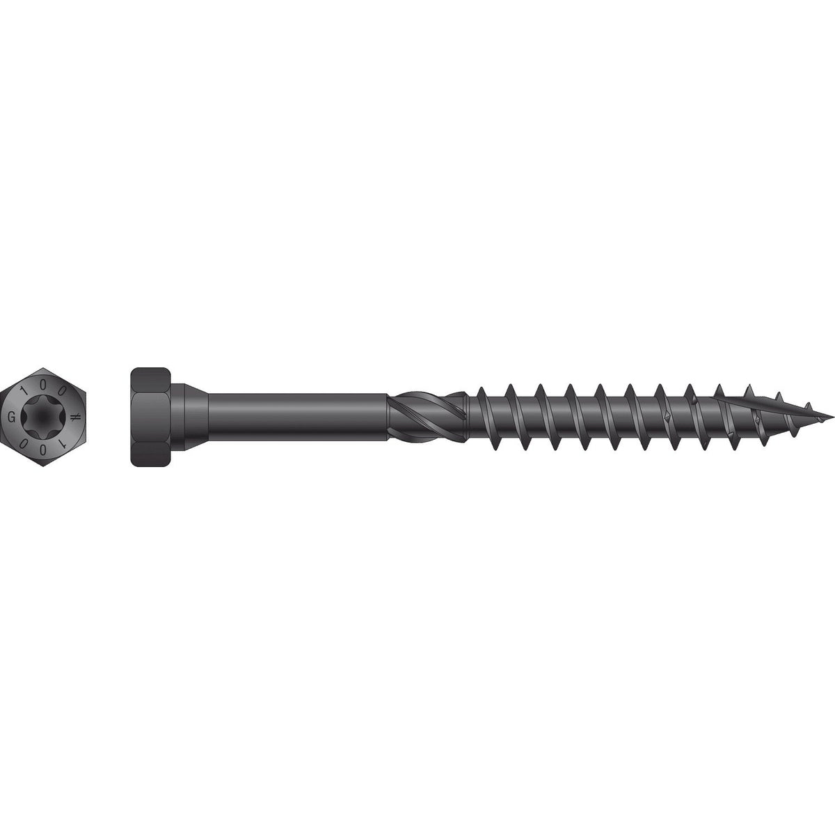 Simpson Strong-Drive SDHR COMBO-HEAD Screw - 12 mm x 100 mm, Black E-Coat
