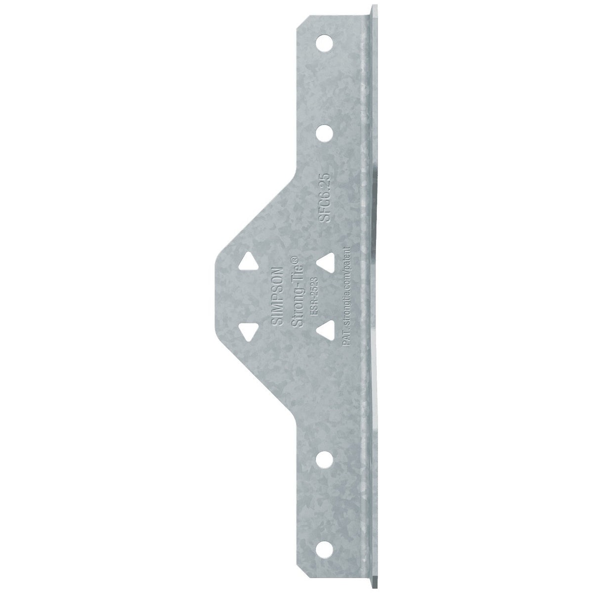 Simpson SFC6.25 Steel Framing Connector 1-1/2x1-3/4x6-1/4 in 16 Ga G90 Galv CFS Stud-to-Stud 100-Pk