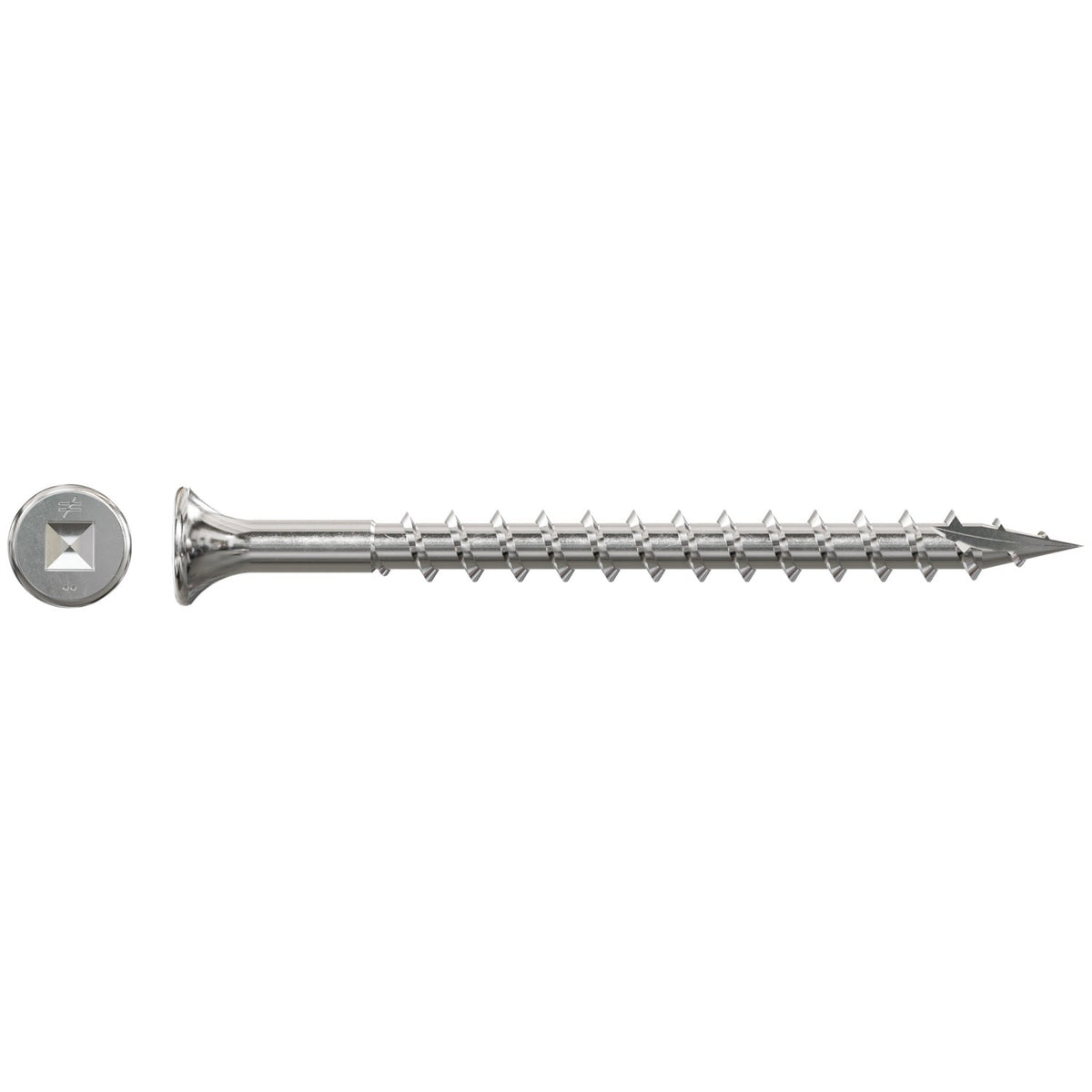 Simpson #10 x 2-1/2 in. Collated Bugle-Head Wood Screw, 305 SS, #3 Square Drive 1500-Qty