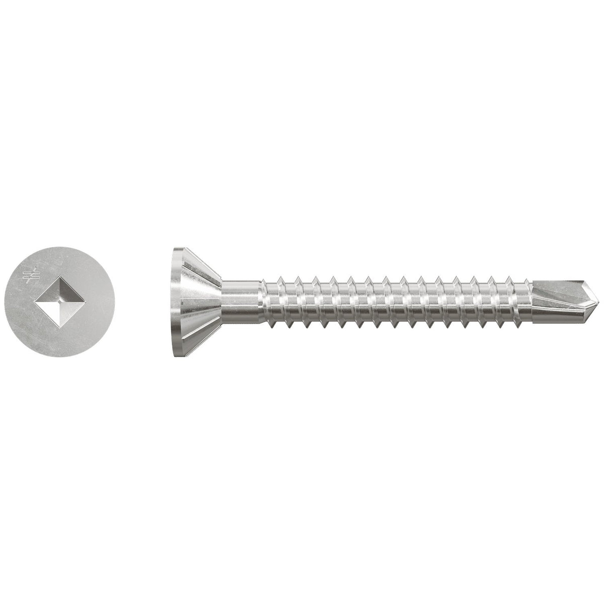 Simpson SS#10 x 1-1/2 in. 410SS Collated Flat Head Wood-to-CFS Screw #2 Sq Drive Drill Point 1000-Pk