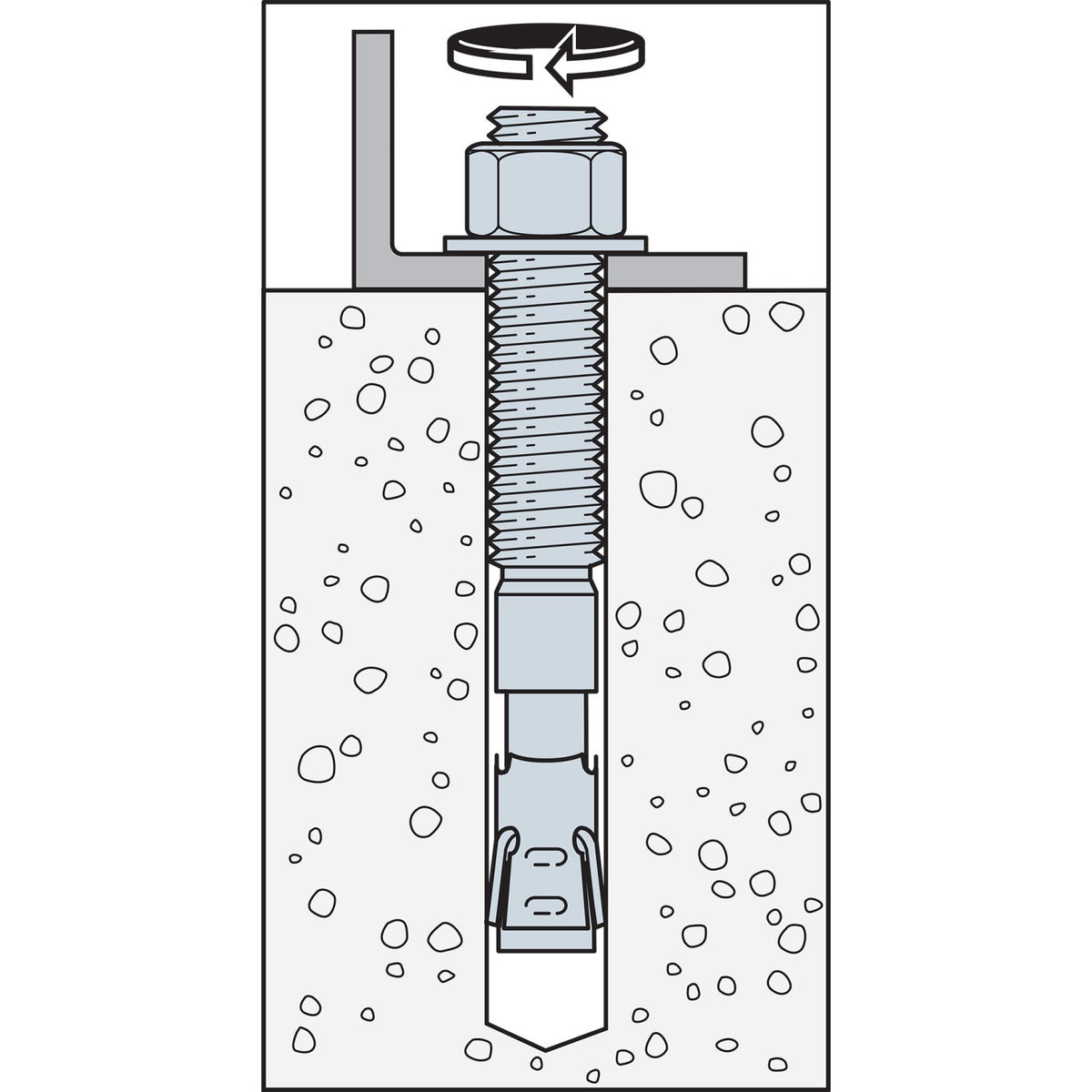 Simpson 3/4" x 8-1/2" Strong-Bolt 2 Wedge Anchor 304 Stainless Steel