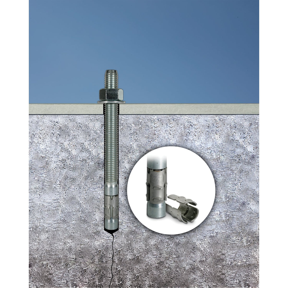 Simpson 1/2" x 7" Strong-Bolt 2 Wedge Anchor 304 Stainless Steel