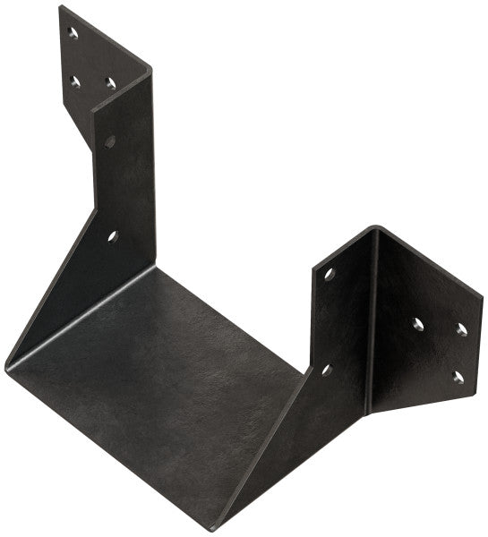 Black metal bracket on a white background