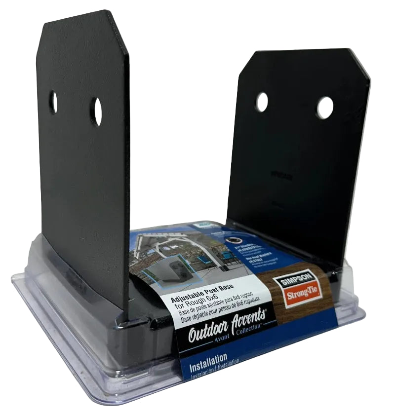 Simpson APVB66R Avant Rough 6x6 Ornamental Post Base - Black Powder Coat