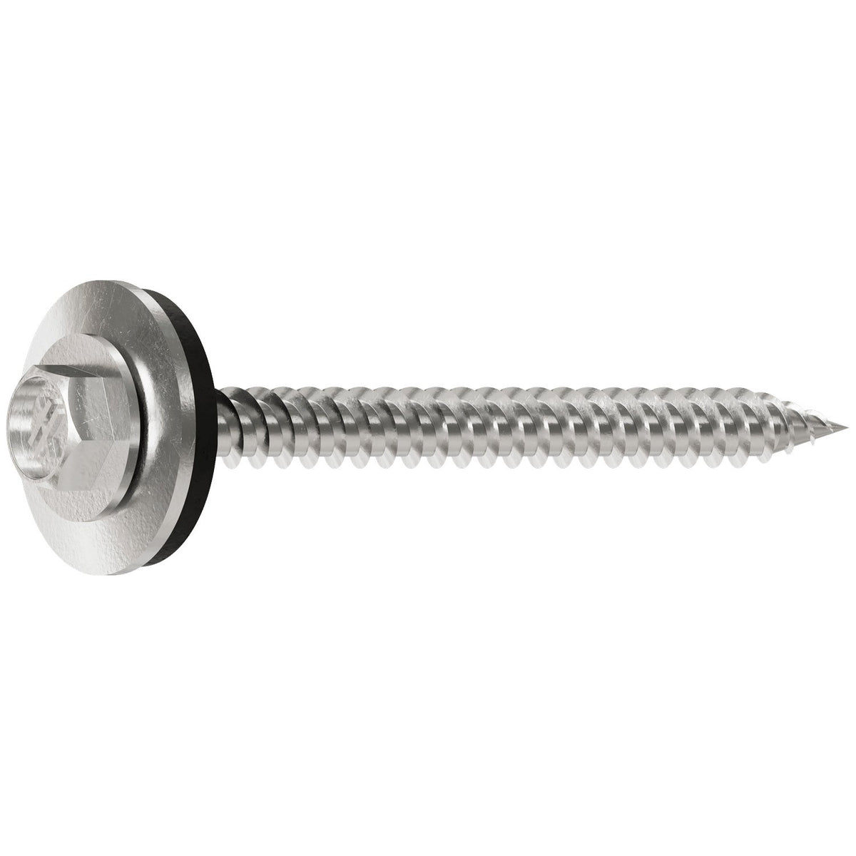 Simpson #9 x 2" Metal-Panel Screw with EPDM Washer, 316 Stainless Steel