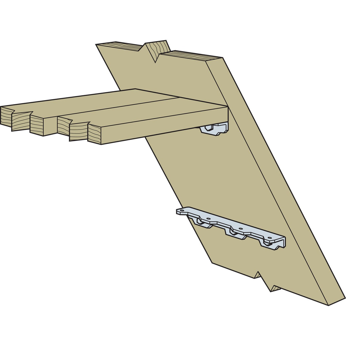 Simpson TA10Z-R 10-1/4" ZMAX Staircase Angle