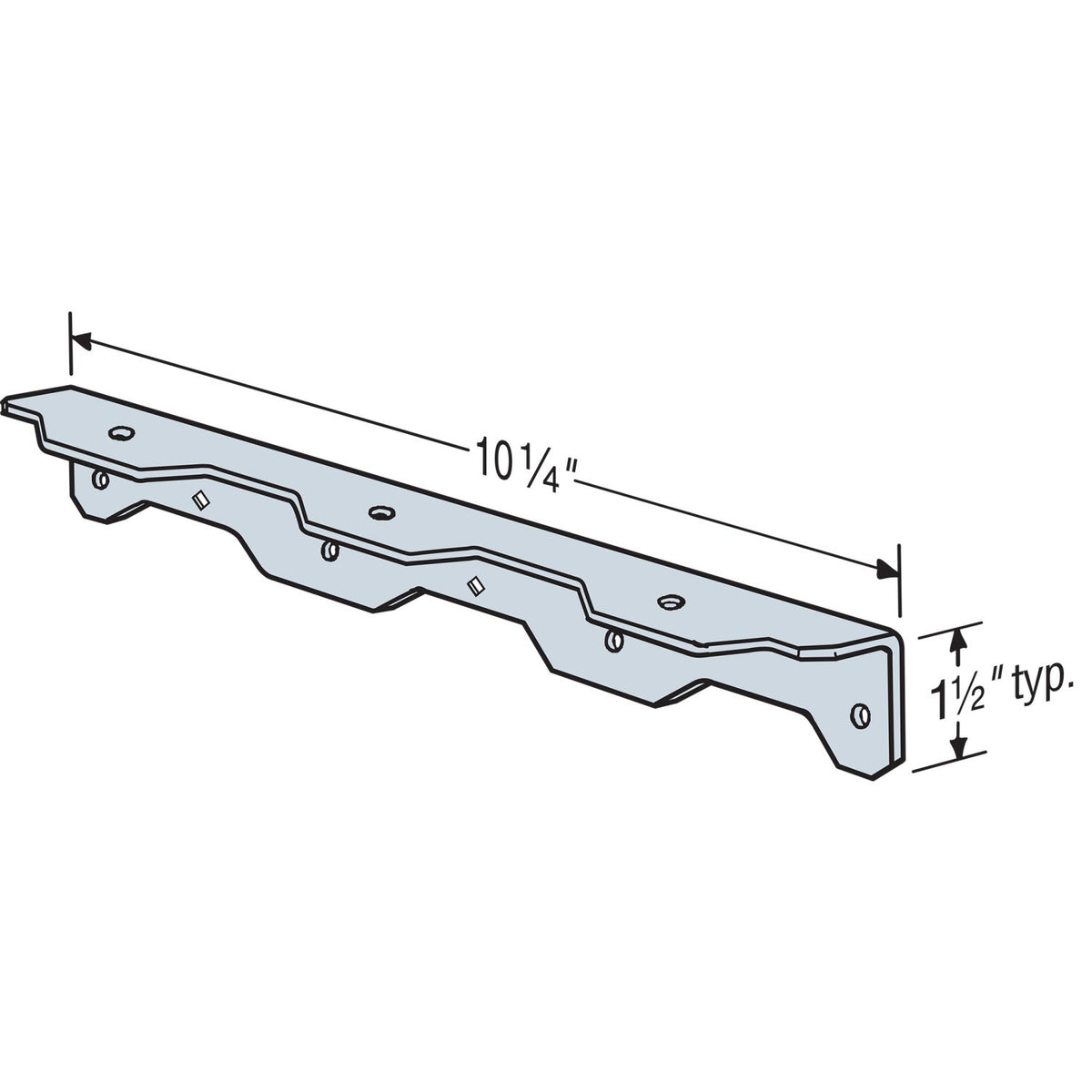Simpson TA10Z-R 10-1/4" ZMAX Staircase Angle