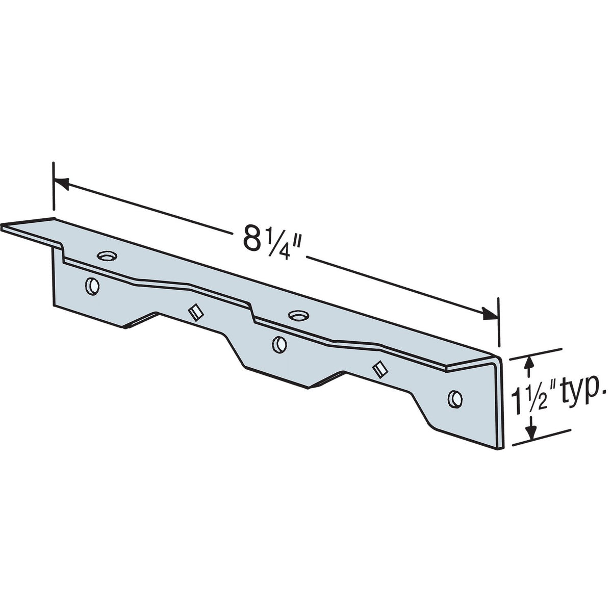 Simpson TA9Z-R 8-1/4" ZMAX Staircase Angle