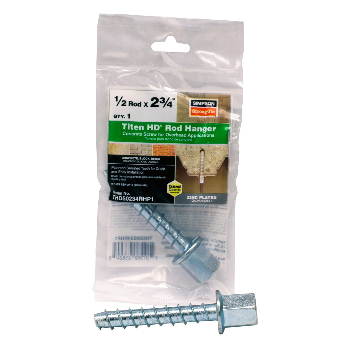 Simpson 3/8 x 2-3/4 Titen HD Threaded Rod Hanger for 1/2" Rod