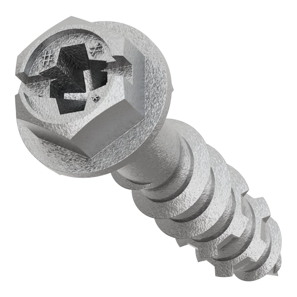 Simpson Titen Turbo - 1/4 in. x 1-1/4 in. 316 Stainless-Steel Hex-Head Concrete and Masonry Screw