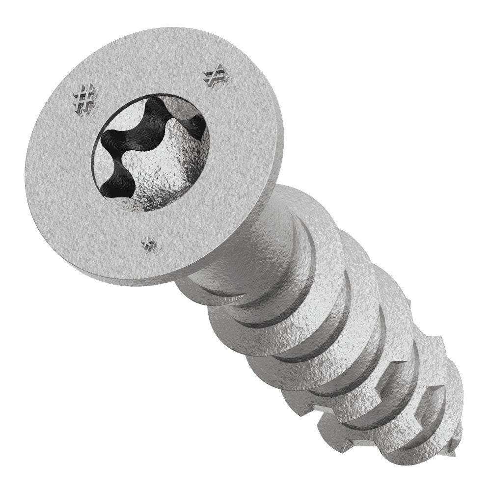 Simpson Titen Turbo - 1/4 in. x 1-1/4 in. 316 Stainless-Steel Trim-Head Concrete and Masonry Screw