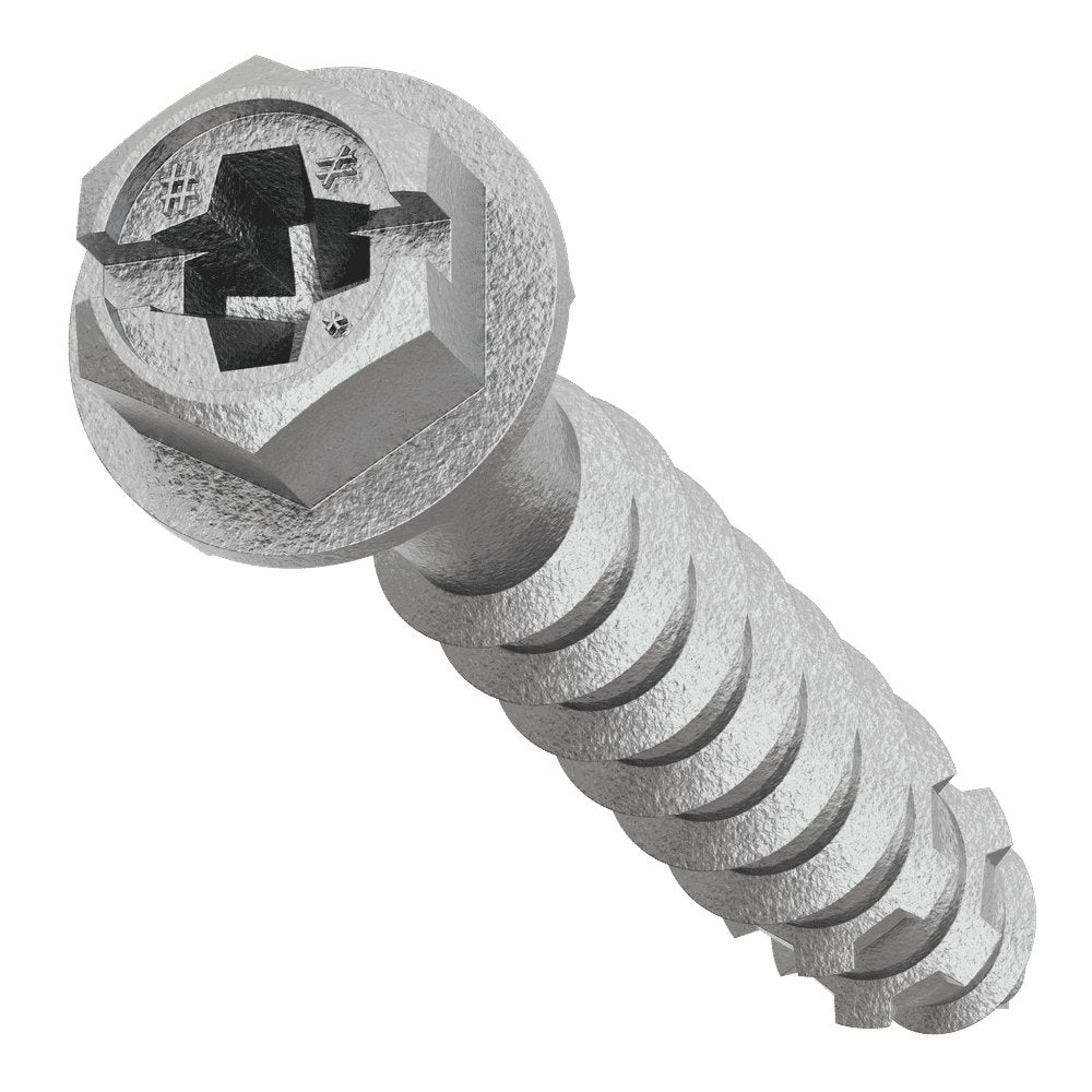 Simpson Titen Turbo - 1/4 in. x 1-3/4 in. 316 Stainless-Steel Hex-Head Concrete and Masonry Screw