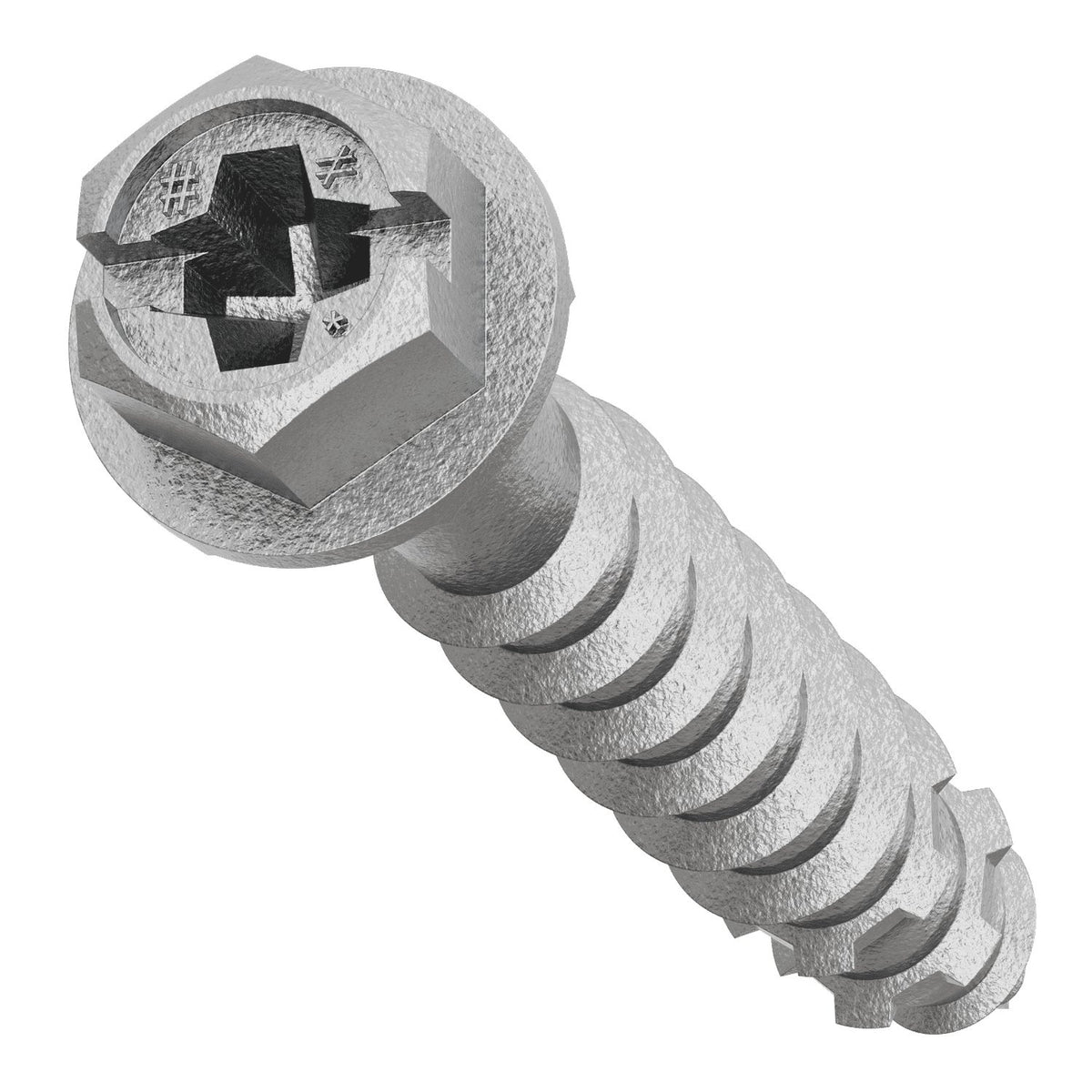 Simpson Titen Turbo - 1/4 in. x 1-3/4 in. 316 Stainless-Steel Hex-Head Concrete and Masonry Screw