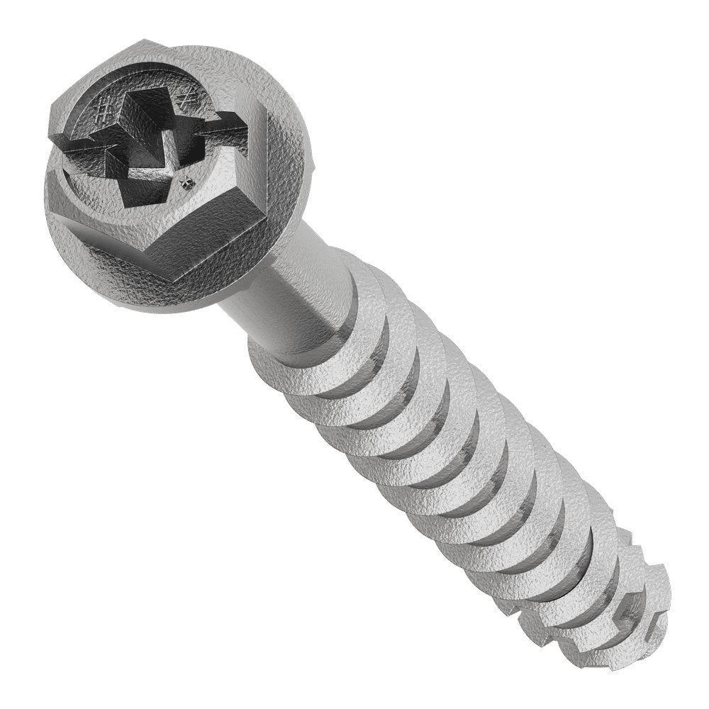 Simpson Titen Turbo - 1/4 in. x 2-1/4 in. 316 Stainless-Steel Hex-Head Concrete and Masonry Screw