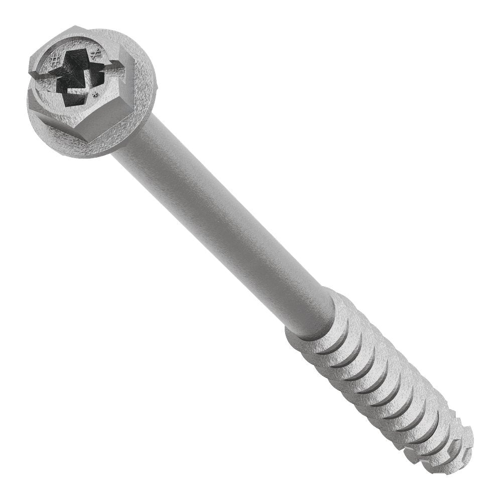 Simpson Titen Turbo - 1/4 in. x 3-3/4 in. 316 Stainless-Steel Hex-Head Concrete and Masonry Screw