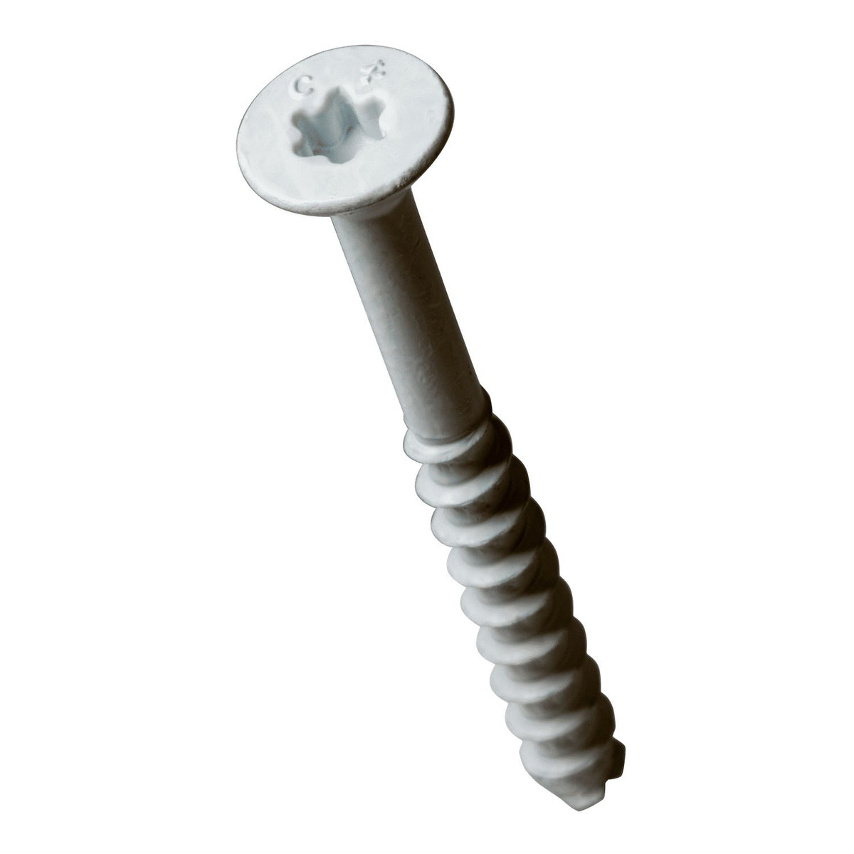 Simpson 1/4" x 2-3/4" Titen Turbo Flat-Head Screw Anchor, White TNTW25234TF