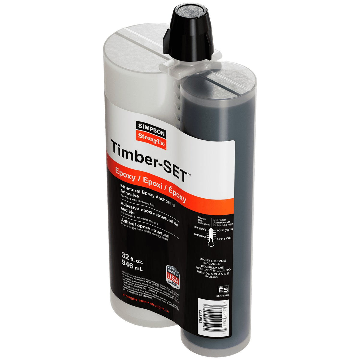 Simpson TSET32 Timber-SET Structural Epoxy Anchoring Adhesive 32Oz