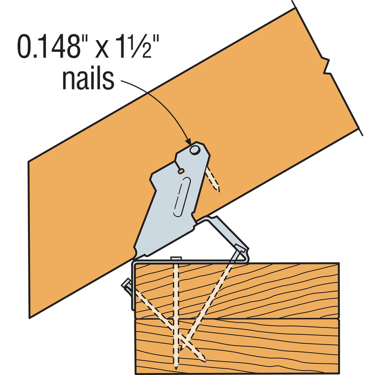 Simpson VPA3 2-1/2" Joist Variable Pitch Connector, Galvanized