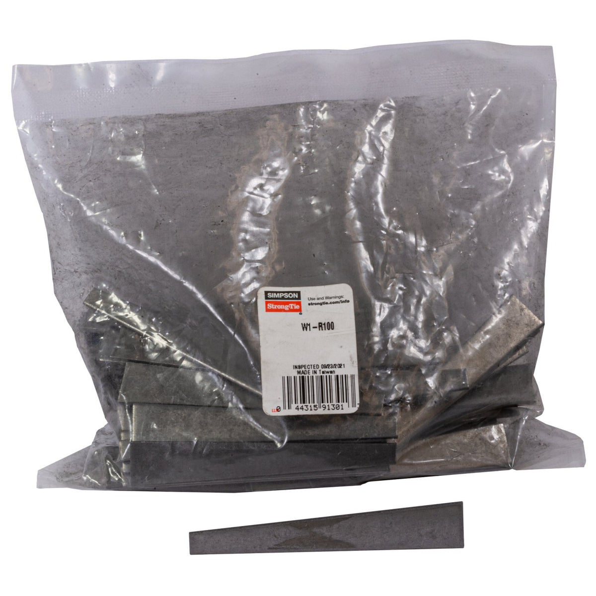 Simpson W1 Wedge for WT Wedge Form Tie - 14 Gauge Zinc