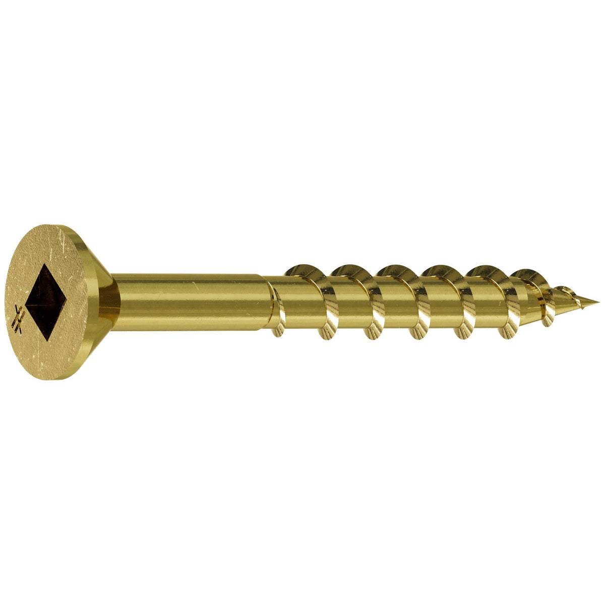 Simpson WSC112S #8 x 1-1/2 in. Collated Wood Screw, Flat Head #2 Square Drive Yellow Zinc 2000-Pack