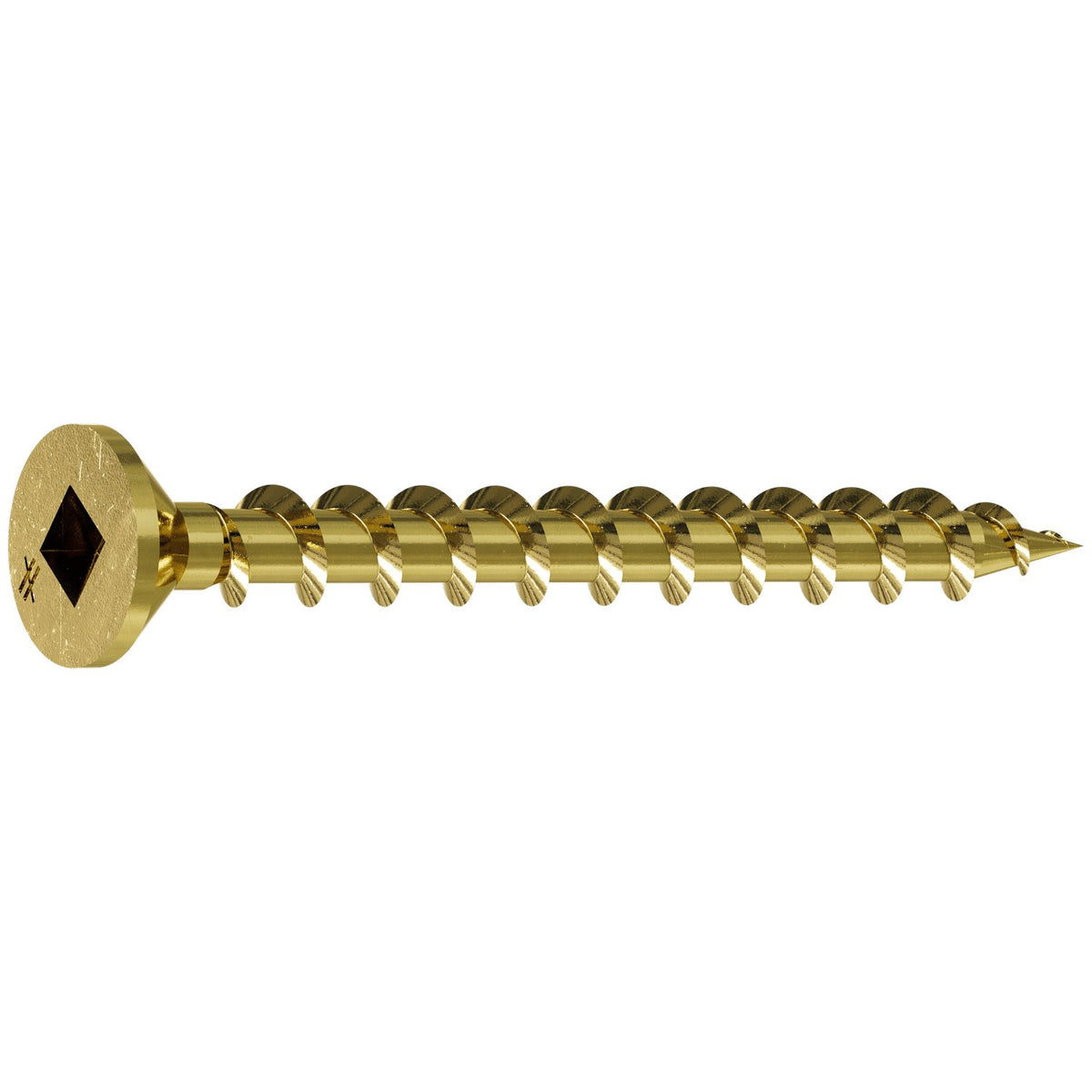 Simpson WSCLT134S #8 x 1-3/4 in. Collated Wood Screw Yellow Zinc Flat Head #2 Square Drive 2000-Pk