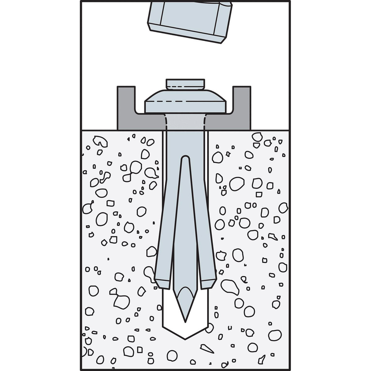 Simpson 1/4" x 2" Zinc Nailon Pin-Drive Anchor ZN25200