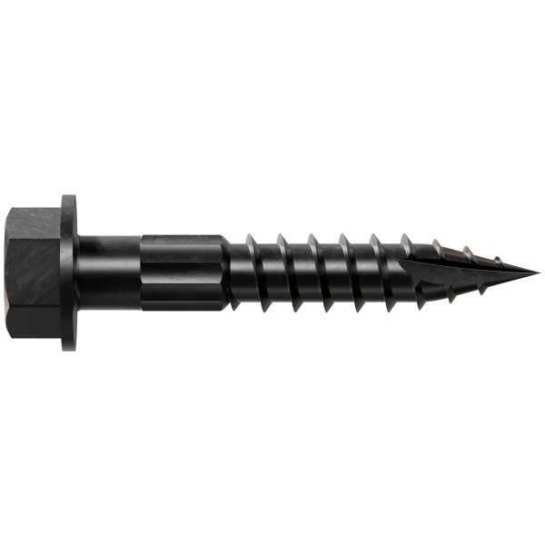 Simpson 1/4" x 1-1/2" Heavy-Duty Connector Screw Double Barrier Coating Black