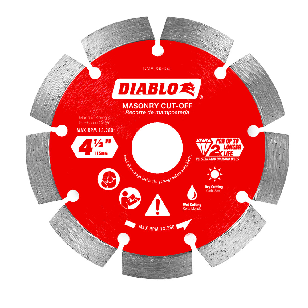 Diablo 4-1/2" Diamond Segmented Masonry Cut-Off Blade