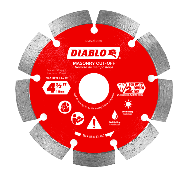 Diablo 4-1/2" Diamond Segmented Masonry Cut-Off Blade