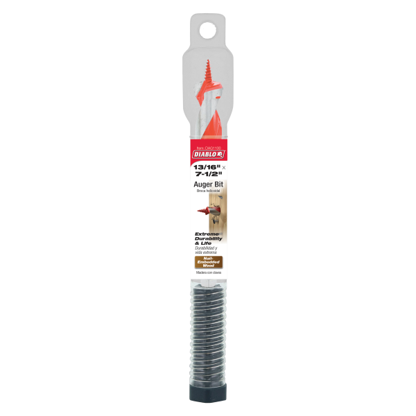 Diablo 13/16" x 7-1/2" Auger Bit for Wood & Nail-Embedded Wood DAG1100