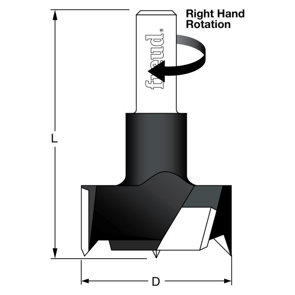 25 mm (Dia.) Cylinder (Hinge) Bit